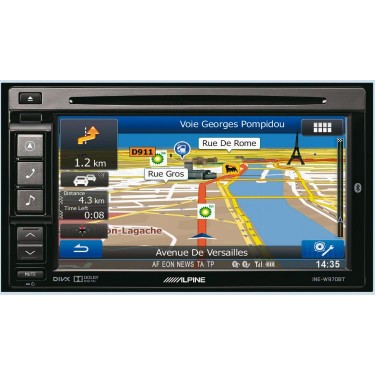 Auto magnetola ALPINE INE-W970BT in-Dash 2jų dinų media resyveris navigacija One Look Navi Bluetooth®